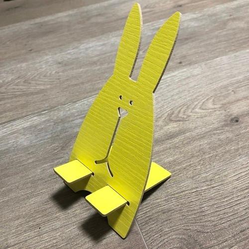 イエロー ゆる かわいい うさぎ型 木製 スマホスタンド メモスタンド ライトブルー子うさぎ付き Fmaz3 ダイレクト販売サービス ヤフー店 通販 Yahoo ショッピング