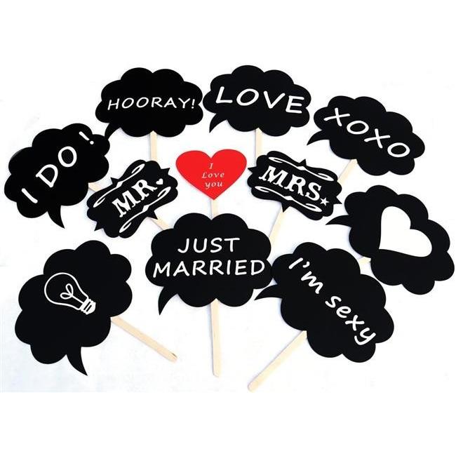 吹き出しフォトプロップス11点セット結婚式 二次会 誕生日会写真小道具 Happy Props Hqab107 ダイレクト販売サービス ヤフー店 通販 Yahoo ショッピング