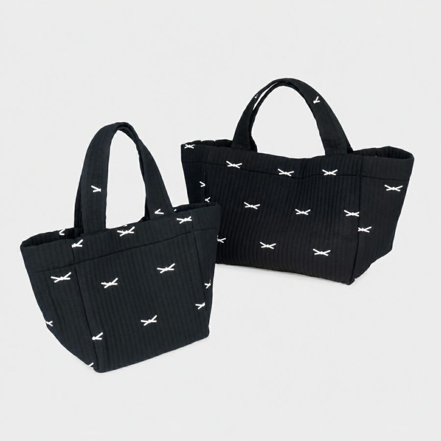 ヌビバッグ◎ブラック　ダブルハンドル　サブバッグ　マザーズバッグ　garden ヌビバッグ マザーズバッグ 2WAY トートバッグ 大容量 軽量 肩掛け
