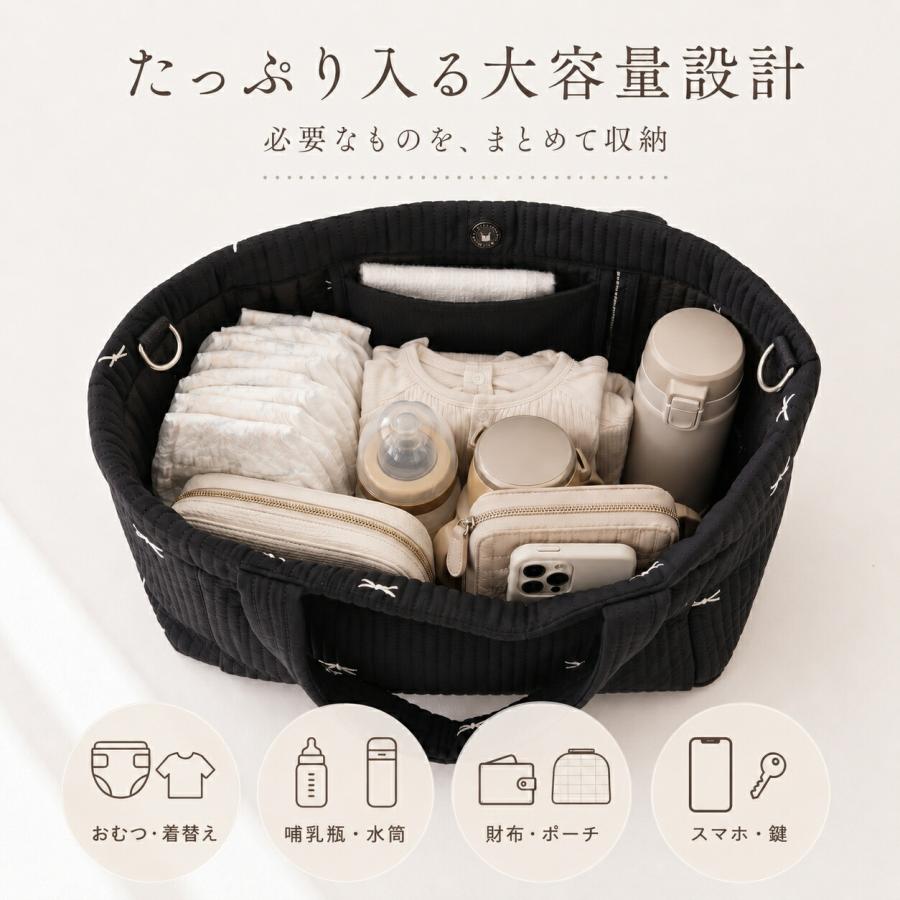 ヌビバッグ マザーズバッグ 2WAY トートバッグ 大容量 軽量 肩掛け