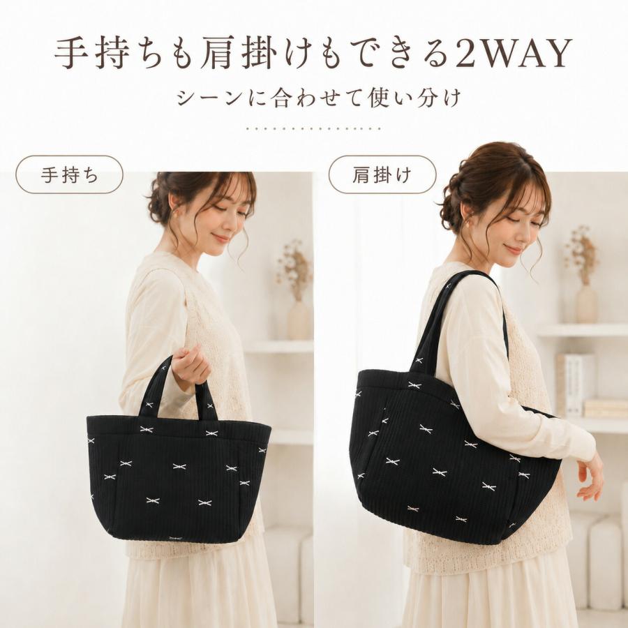 ヌビバッグ マザーズバッグ 2WAY トートバッグ 大容量 軽量 肩掛け