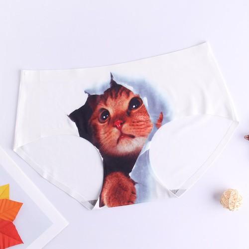 ショーツ レディース セット 猫プリント シームレス 見せパン 丈普通 レギュラーショーツ 3d猫パンツ ランジェリー ３枚セット Ngab8 ダイレクト販売サービス ヤフー店 通販 Yahoo ショッピング