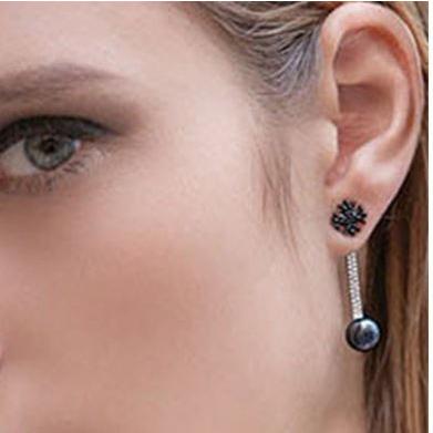 レディース パール ピアス クロス アシンメトリー 非対称 個性的 シンプル かっこいい ブラック Tgab004 ダイレクト販売サービス ヤフー店 通販 Yahoo ショッピング