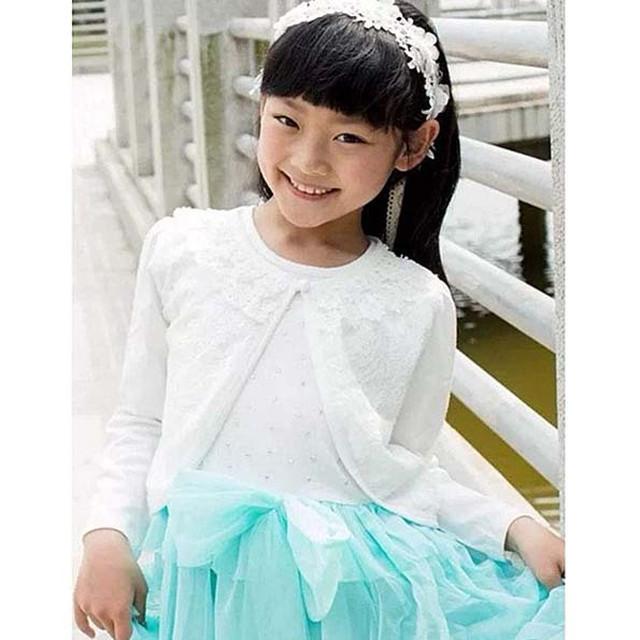 160 黒レース ボレロ 長袖 キッズフォーマル カーディガン 子供 女の子  