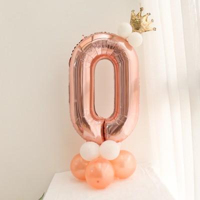 ローズゴールド ０バルーンアート 誕生日 結婚式 パーティー 風船 数字 バルーン 40インチ 王冠付き 飾り付け 可愛い Zvpa128 ダイレクト販売サービス ヤフー店 通販 Yahoo ショッピング