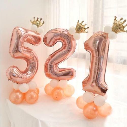 ローズゴールド 4バルーンアート 誕生日 結婚式 パーティー 風船 数字 バルーン 40インチ 王冠付き 飾り付け 可愛い Zvpa132 ダイレクト販売サービス ヤフー店 通販 Yahoo ショッピング