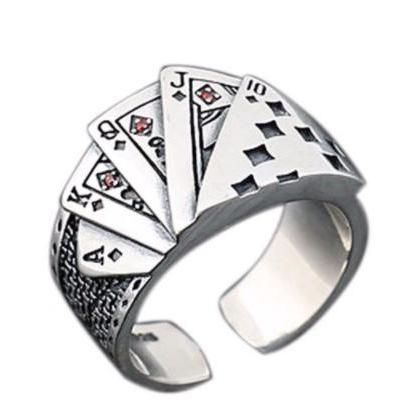 ポーカーリング スクエアフラッシュ トランプ メンズ レトロ ヴィンテージ お洒落 指輪 アクセサリー Zvpa1627 ダイレクト販売サービス ヤフー店 通販 Yahoo ショッピング
