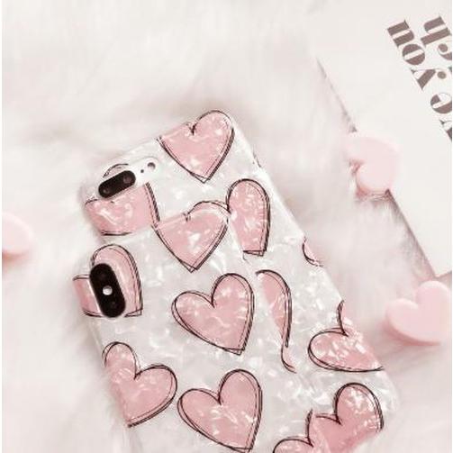 Iphone7plus 8plus ハート柄 Iphoneカバー 手書き風 ハート 可愛い オシャレ シェルケース キラキラ Zvpa173 ダイレクト販売サービス ヤフー店 通販 Yahoo ショッピング