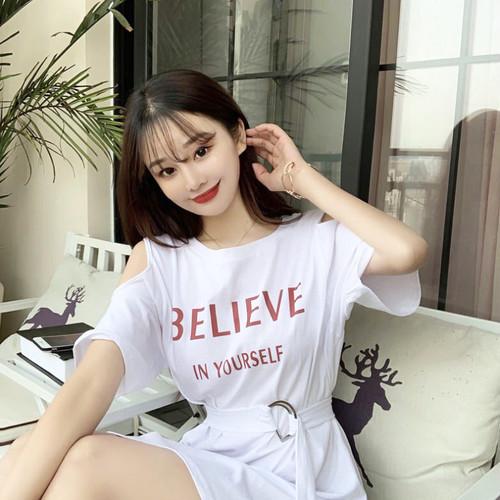 ホワイト白 フリーサイズワンピース 韓流 オルチャン ワンピ 韓国 ビッグシルエット カジュアル レディース ロゴ 半袖 ミニ 普段使い デート Zxha079 ダイレクト販売サービス ヤフー店 通販 Yahoo ショッピング