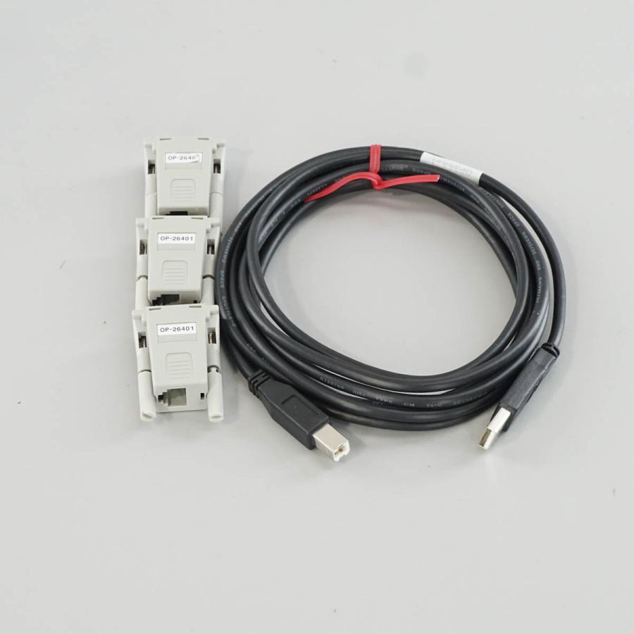 [PG]USED 8日保証 セット KEYENCE OP-35331 OP-26401 USBケーブル 変換アダプター[ST02554 ...