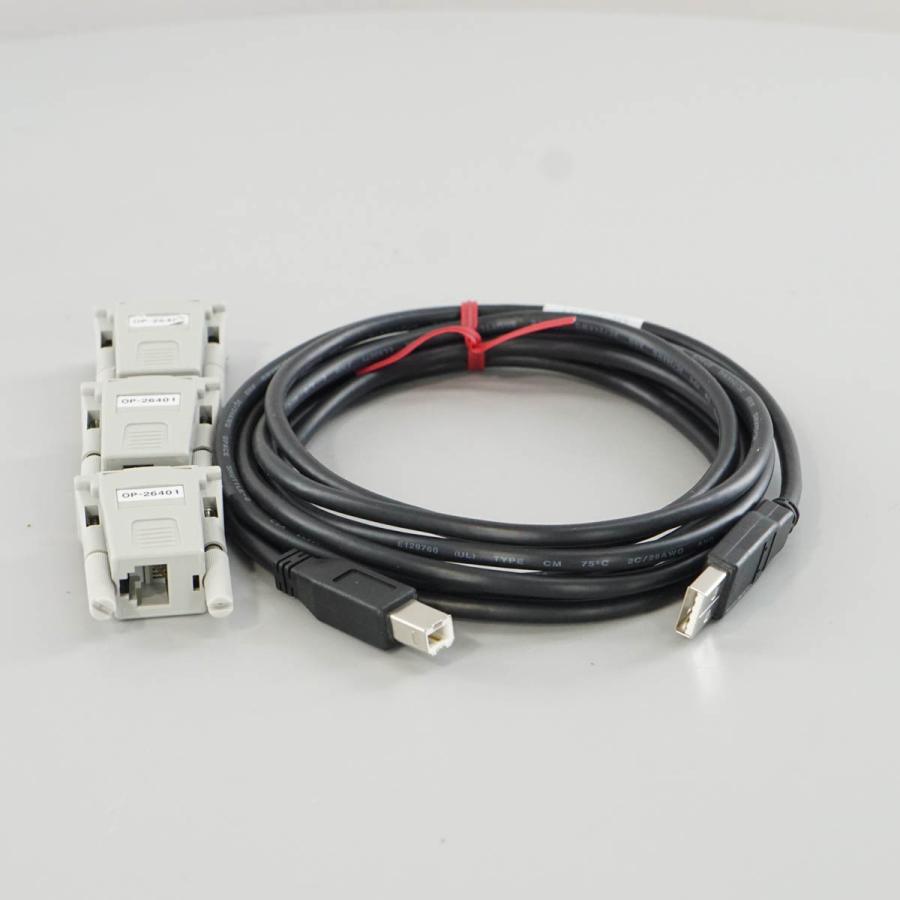 [PG]USED 8日保証 セット KEYENCE OP-35331 OP-26401 USBケーブル 変換アダプター[ST02554 ...