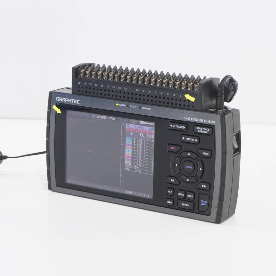 [DW]USED 8日保証 GRAPHTEC GL820 midi LOGGER データロガー ACアダプター ソフトウェア 取扱説明書 ...