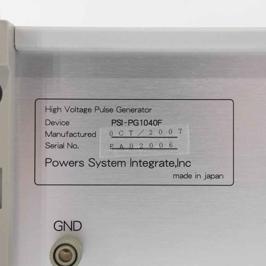 [DW]USED 8日保証 PSI PSI-PG1040F High Voltage Pulse Generator パルスジェネレーター[ST03492-0018] |  | 06