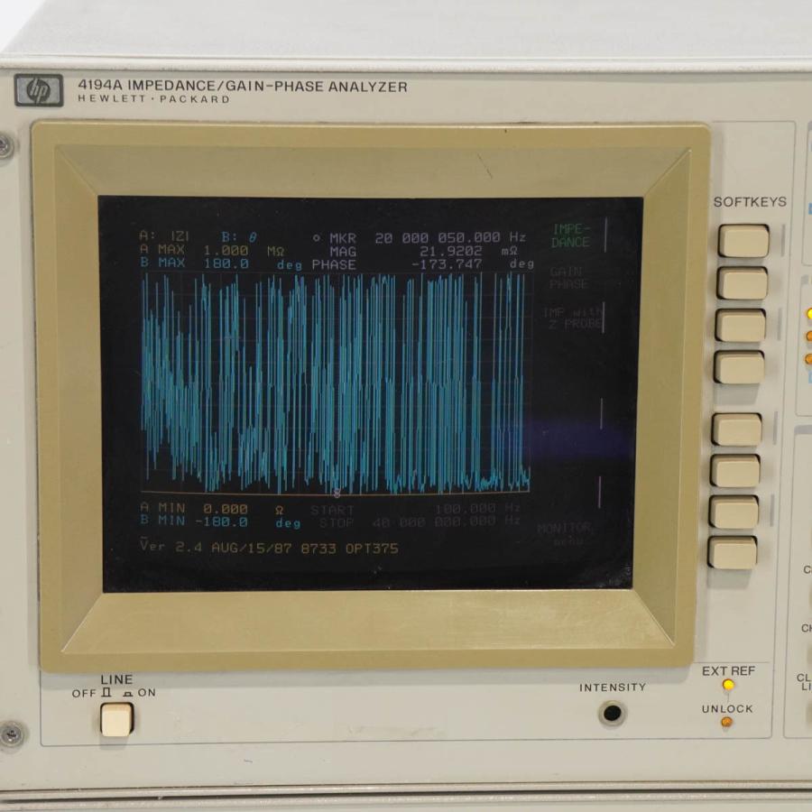 [DW]USED 8日保証 HP 4194A IMPEDANCE/GAIN-PHASE ANALYZER インピーダンス ゲイン フェーズアナライザー OPT 001 375 16...[ST03541-0001]｜dirwings｜04