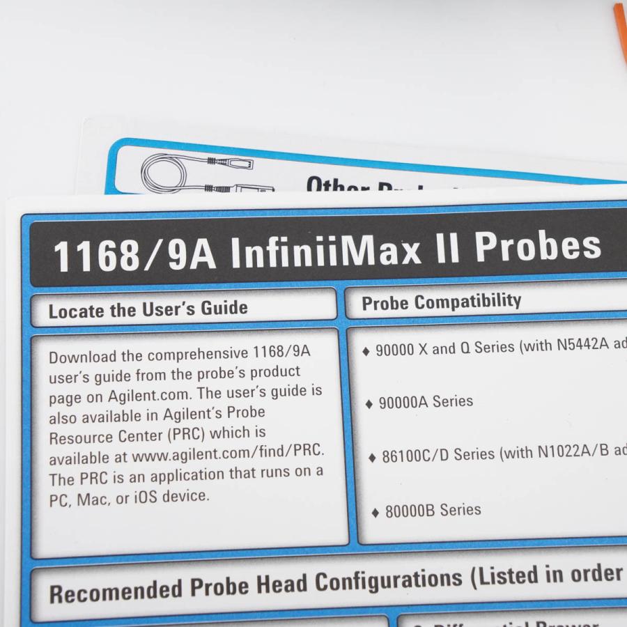 現状販売 Agilent 1169A InfiniiMax Probe System プローブ 12GHz ソフトウェア 【リーディング】 取扱説明書[ST04002-0216]