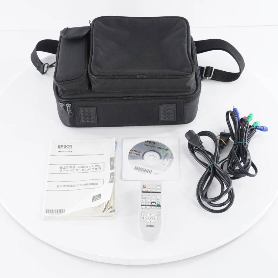 国内即発 VIPにて [PG]USED 8日保証 ランプ358時間 EPSON EH-TW400 H531D プロジェクター WXGA 2600lm HDMI 電源コード ソフトウェア リモコン [04460-0049]