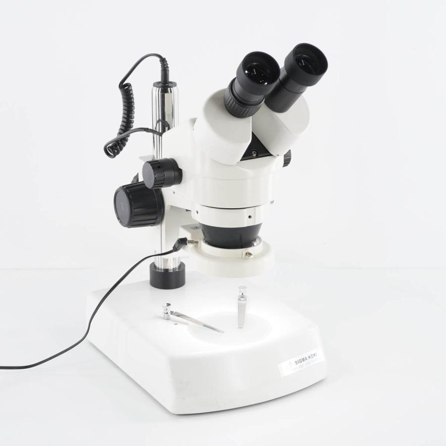 [DW]USED 8日保証 SIGMA KOKI ZMM-45B2 Microscope ズーム式実体顕微鏡 WF10×/20 ACアダプター ...
