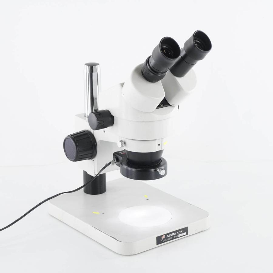 [DW]USED 8日保証 SIGMA KOKI ZMM-45B1 Microscope ズーム式実体顕微鏡 WF10×/20 ACアダプター ...