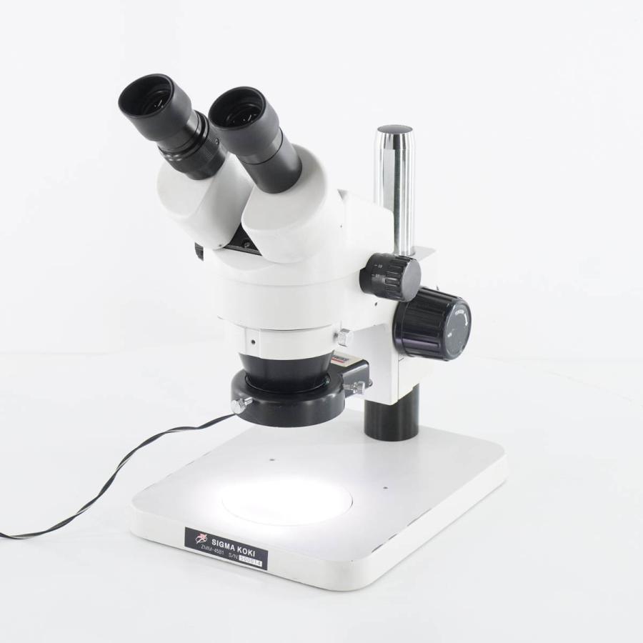 [DW]USED 8日保証 SIGMA KOKI ZMM-45B1 Microscope ズーム式実体顕微鏡 WF10×/20 ACアダプター ...