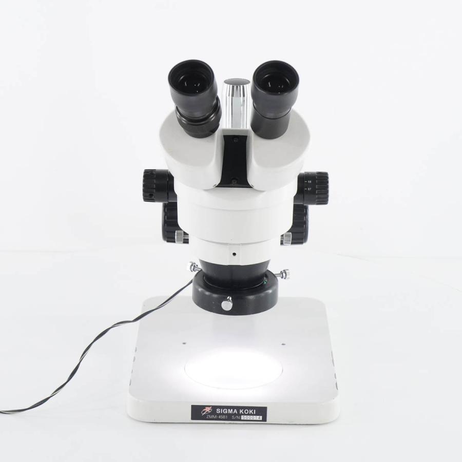 [DW]USED 8日保証 SIGMA KOKI ZMM-45B1 Microscope ズーム式実体顕微鏡 WF10×/20 ACアダプター ...