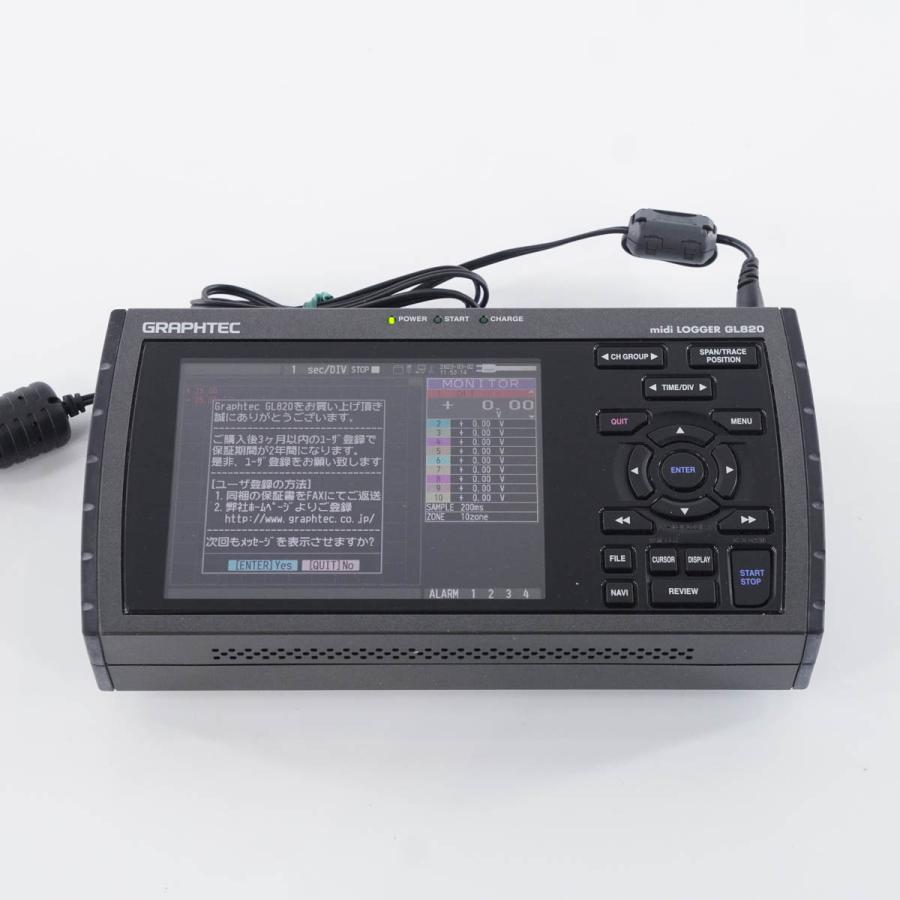 [DW]USED 8日保証 GRAPHTEC GL820 midi LOGGER データロガー ACアダプター ソフトウェア 取扱説明書 ...
