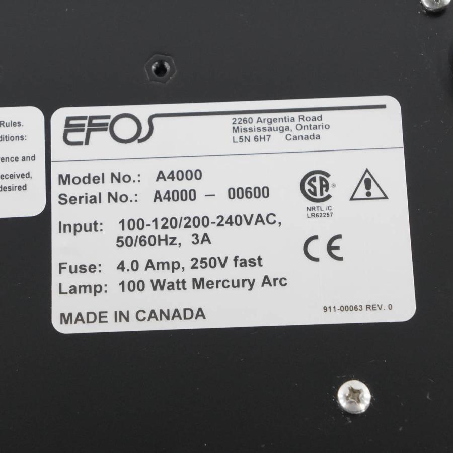 DW]USED 8日保証 EFOS A4000 Acticure UVスポット光源 UVランプ UV光源