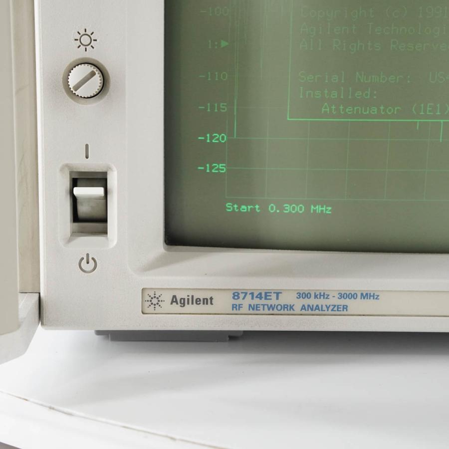 8日保証 Agilent 8714ET RF NETWORK ANALYZER ネットワークアナライザー CFG002 300kHz-3000MHz 【ＫＩＮ】 電源コード 取扱...[05160-0002]