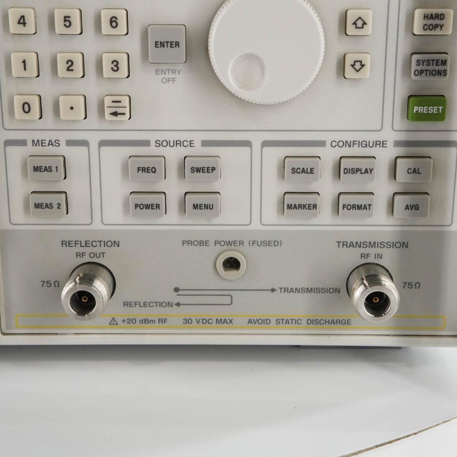8日保証 Agilent 8714ET RF NETWORK ANALYZER ネットワークアナライザー CFG002 300kHz-3000MHz 【ＫＩＮ】 電源コード 取扱...[05160-0002]