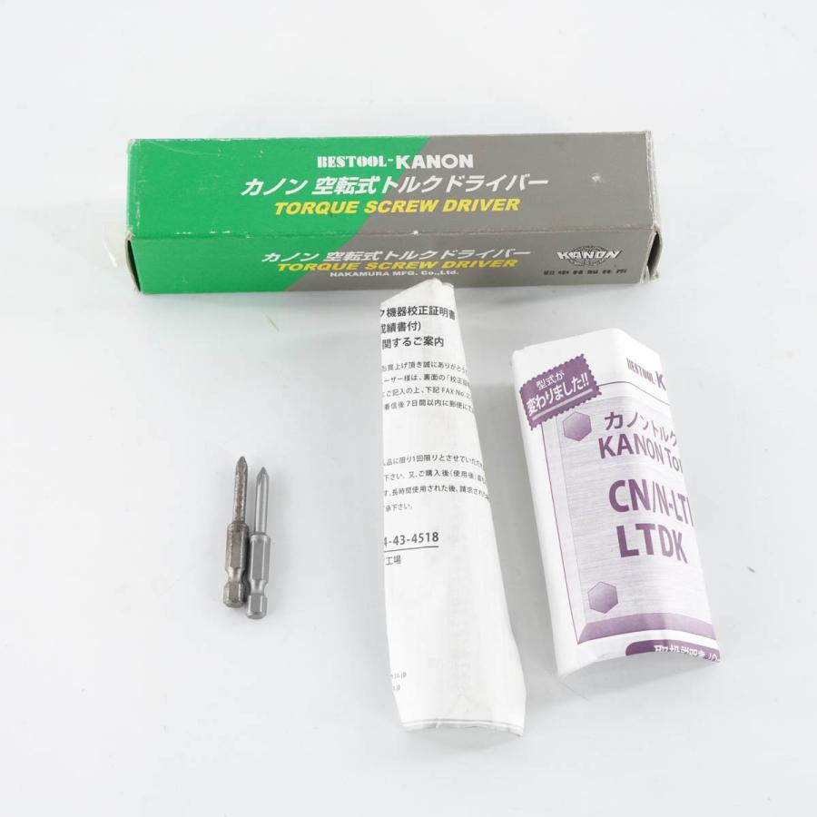 [PG]USED 8日保証 KANON CN120LTDK TORQUE SCREW DRIVER 空転式トルクドライバー 取扱説明書 ...