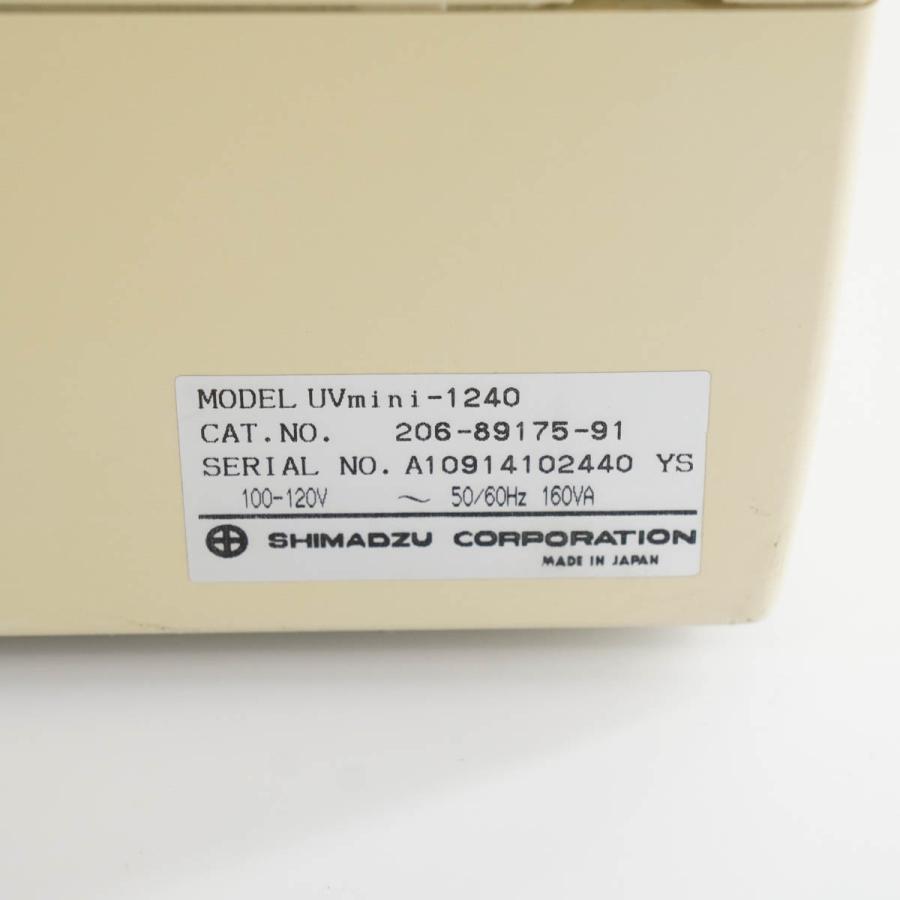 8日保証 SHIMADZU UVmini-1240 UV-VIS SPECTROPHOTOMETER 紫外可視分光光度計 取扱説明書 [05267-0004] 【Thermo】