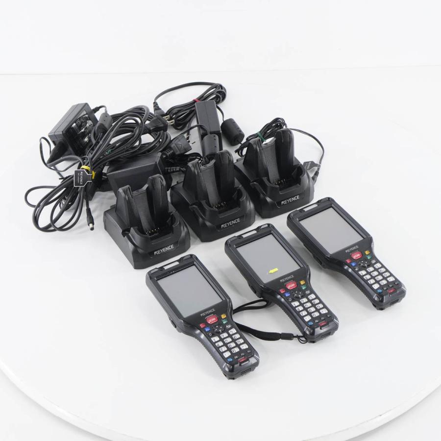 KEYENCE BT-W300 充電器セット PG]USED 8日保証 3台セット 動作確認済 KEYENCE BT-W300 ハンディ