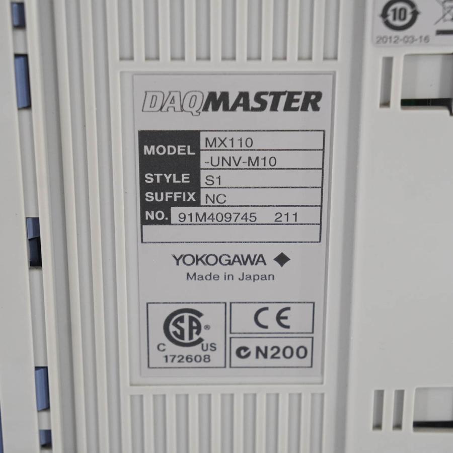 8日保証 2台入荷 10/2022CAL YOKOGAWA MX110-UNV-M10 NC DAQMASTER 10CH 中速ユニバーサル入力モジュール 【麹】 取扱説...[05604-0096]