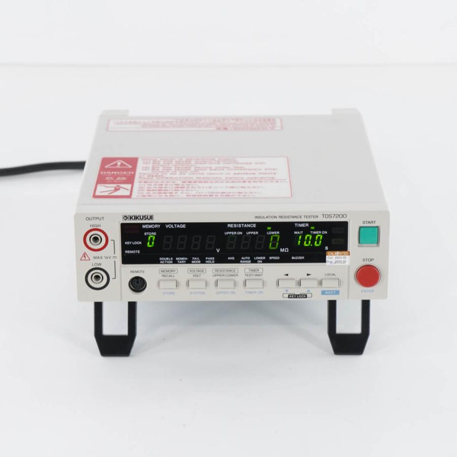 [DW]USED 8日保証 01/2023CAL KIKUSUI TOS7200 INSULATION RESISTANCE TESTER 絶縁抵抗試験器 [056280123