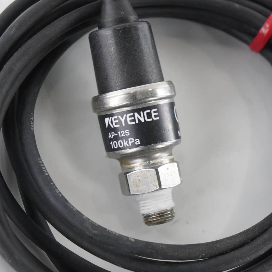 [PG]USED 8日保証 KEYENCE AP-12S PRESSURE SENSOR 圧力センサー センサヘッド 正圧タイプ 100kPa ...