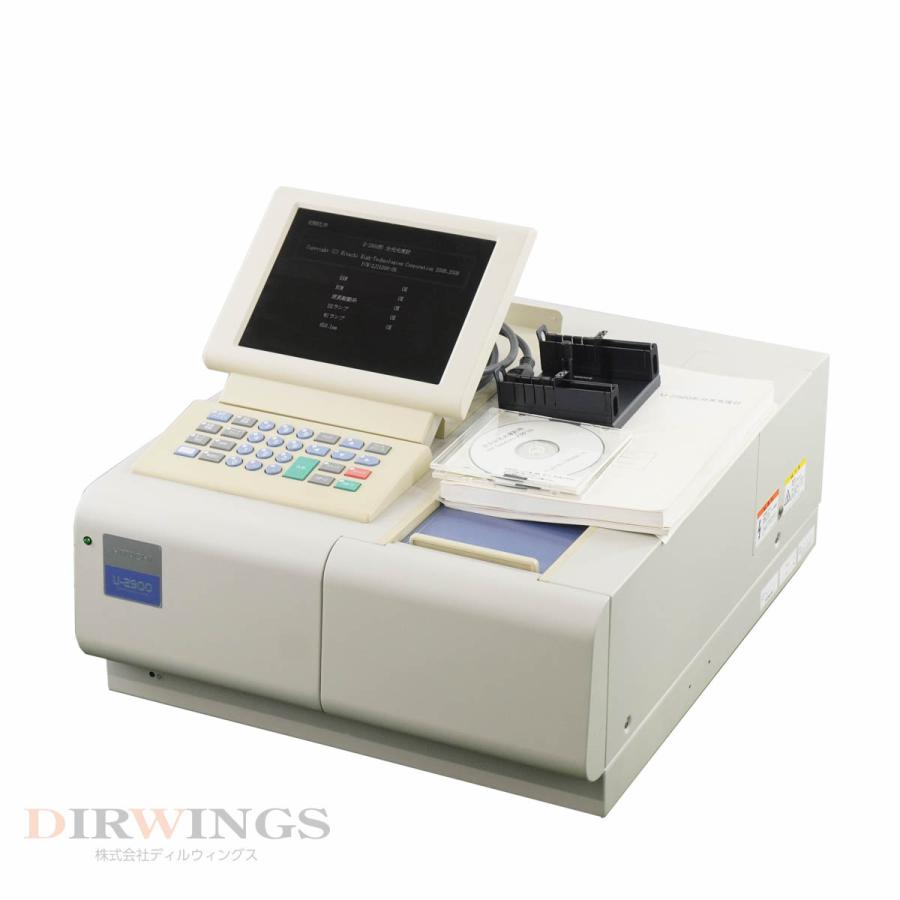 [DW]USED 8日保証 HITACHI U2900 Spectrophotometer ダブルビーム分光光度計 電源コード ソフトウェア