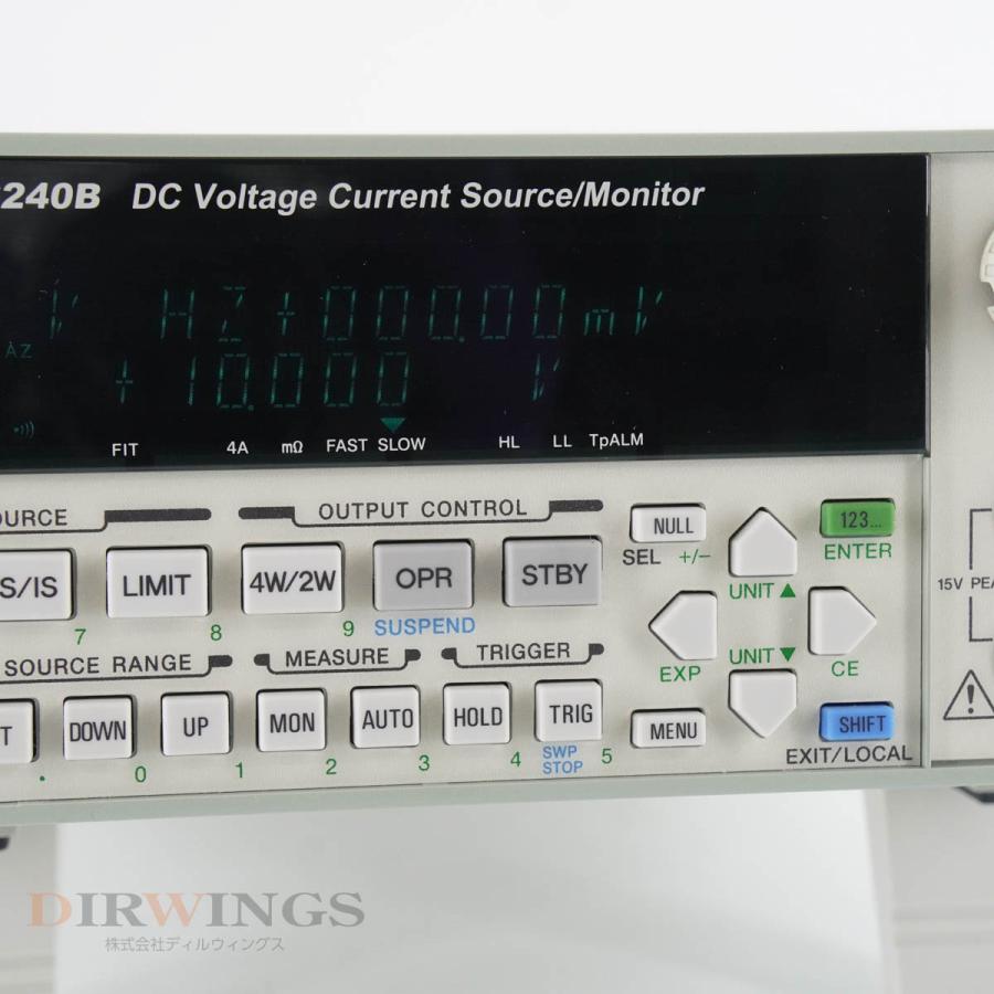 [DW]USED 8日保証 5台入荷 01/2022CAL ADCMT 6240B DC Voltage Current Source/Monitor 直流電圧 電流源/モニター 電源コー...[05769-0041]｜dirwings｜05