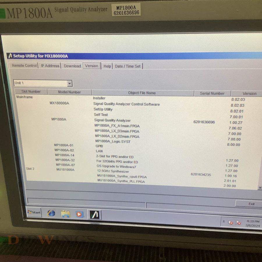 [DW]USED 8日保証 Anritsu MP1800A Signal Quality Analyzer シグナルクオリティアナライザー OPT 001 002 007 014 032 MU1...[05791-0136]｜dirwings｜19