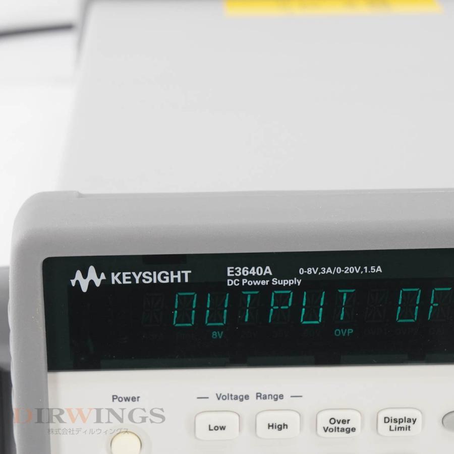 [DW]USED 8日保証 Keysight E3640A DC Power Supply DC電源 直流電源 OPT 0E9 0-8V 3A/0-20V 1.5A [05791-0874]｜dirwings｜04