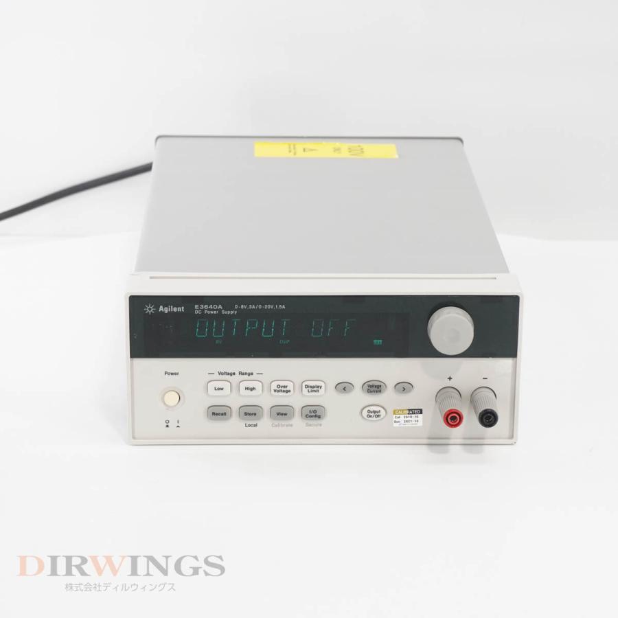 [DW]USED 8日保証 10/2019CAL Agilent E3640A DC Power Supply DC電源 直流電源 OPT 0E9 0-8V 3A/0-20V 1.5A [05791-0878]｜dirwings｜03