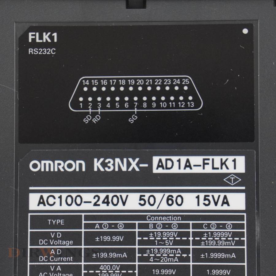 PG]USED 8日保証 OMRON K3NX-AD1A-FLK1 K3NX デジタルパネルメーター AC-100-240V 50/60 15VA  取扱説明書 [05908-0093] : 05908-0093 : DIRWINGSショップ - 通販 - Yahoo!ショッピング