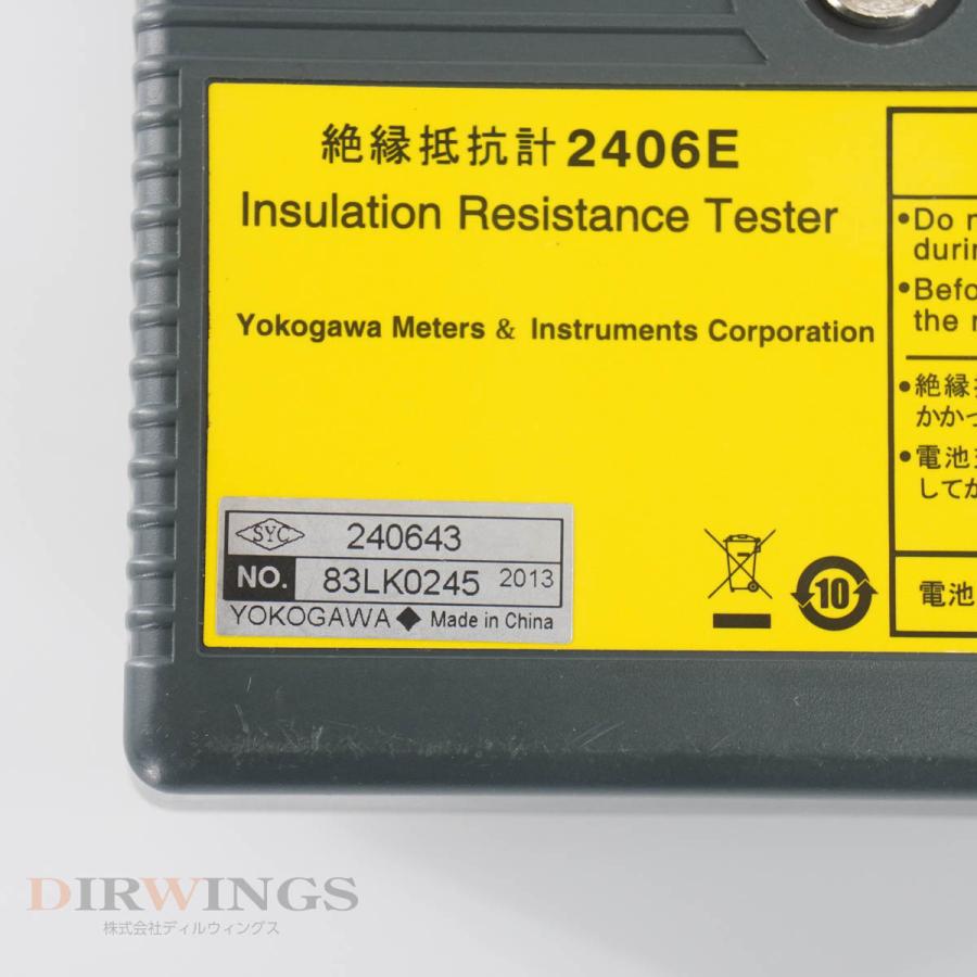 DW]USED 8日保証 04/2023CAL YOKOGAWA 2406E 240643 INSULATION TESTER