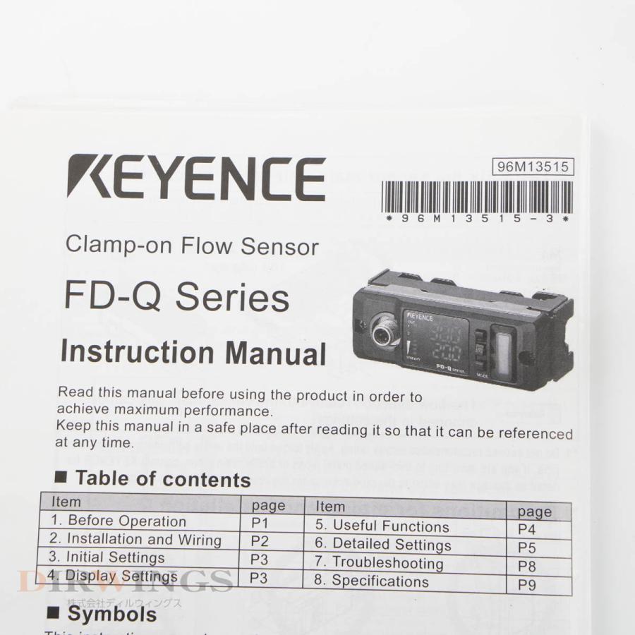 [PG]USED 8日保証 KEYENCE FD-Q32C クランプオン式流量センサー センサー本体 25A/32Aタイプ 取扱説明書 ...