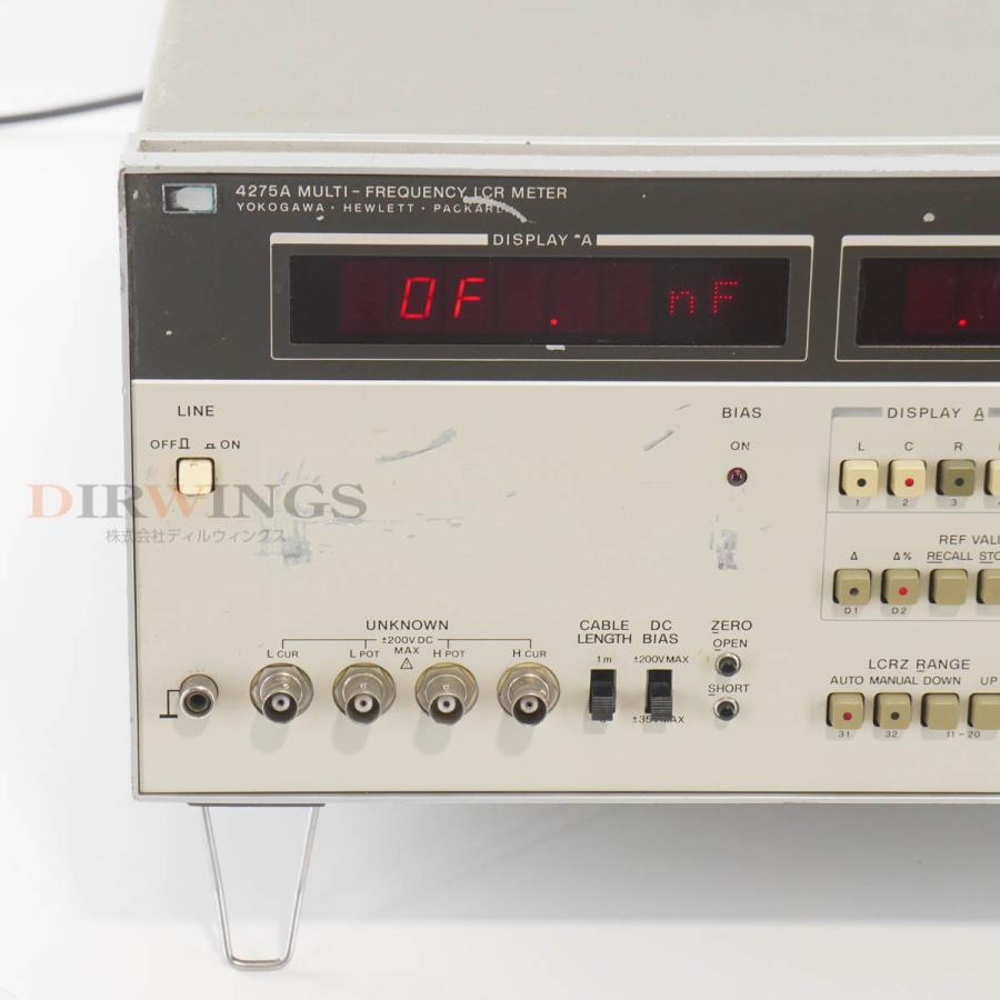 8日保証 YHP 4275A MULTI-FREQUENCY LCR METER マルチフリケンシー LCRメーター 【ストレイン】 [06322-0112]