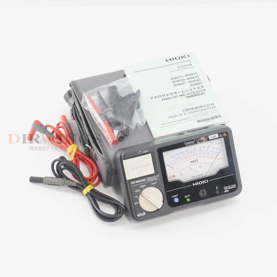 HIOKI アナログ絶縁抵抗計 IR4042 Amazon | 絶縁抵抗計 IR4042-10・ブレーカーピンセット | テスター