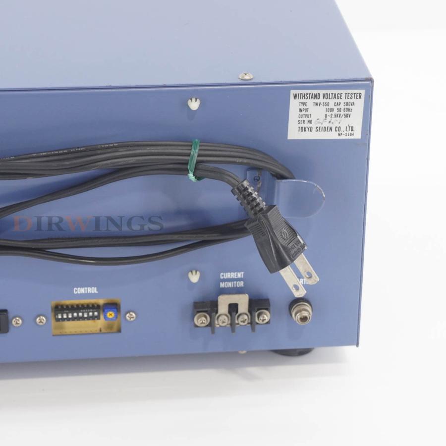 保証なし TOKYO SEIDEN TWV-550 WITHSTAND VOLTAGE TESTER 交流耐電圧試験器 【端末操作】 [06461-0020]
