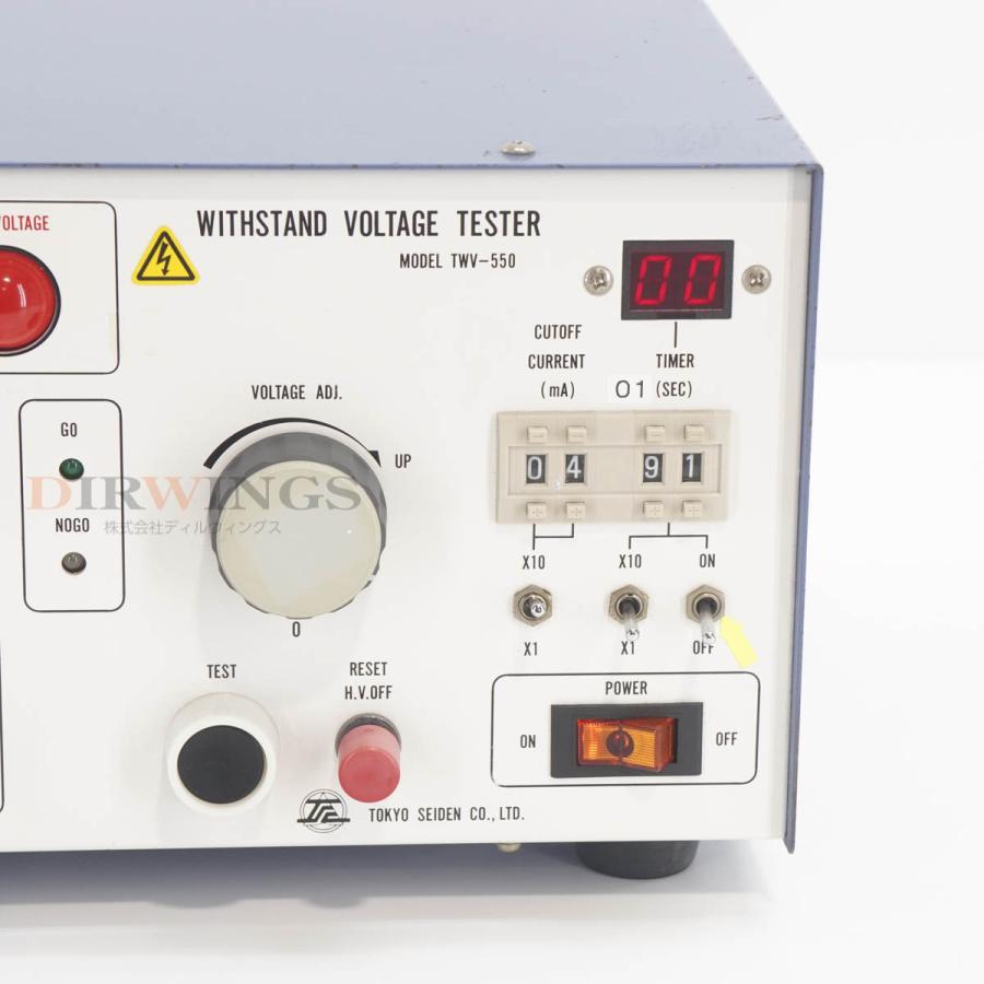 保証なし TOKYO SEIDEN TWV-550 WITHSTAND VOLTAGE TESTER 交流耐電圧試験器 【端末操作】 [06461-0020]