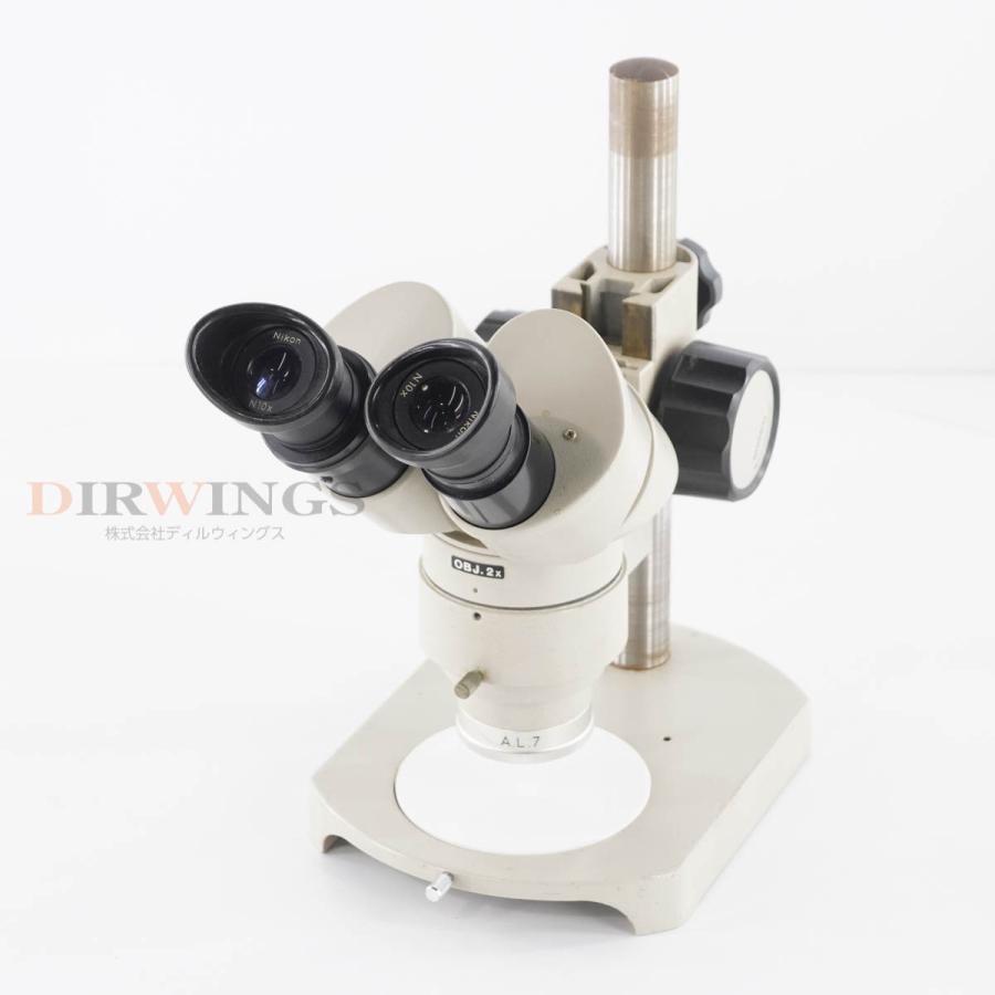 DW]USED 8日保証 NIKON OBJ.2x Microscope 顕微鏡 A.L.7 N10× 10×/23 