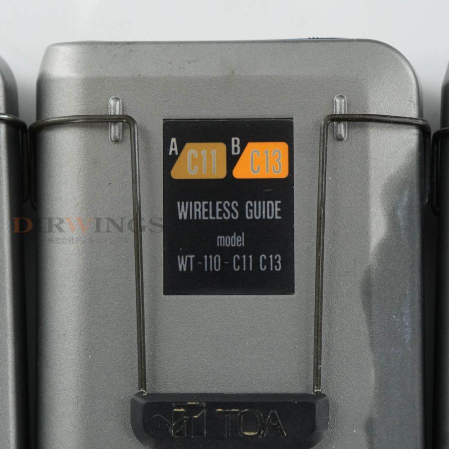 保証なし セット TOA WT-110-C11 C13 BC-1100-4 WIRELESS GUIDE ワイヤレスガイド 携帯型受信機 【大切】 充電器付 取扱説...[06702-0024]