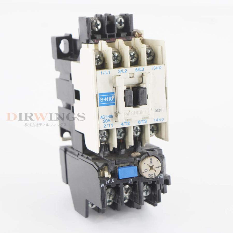 電磁開閉器200V S-N10+TH-N12 PG]USED 8日保証 5台入荷 MITSUBISHI S-N10 TH-N12 非可逆式 電磁接触