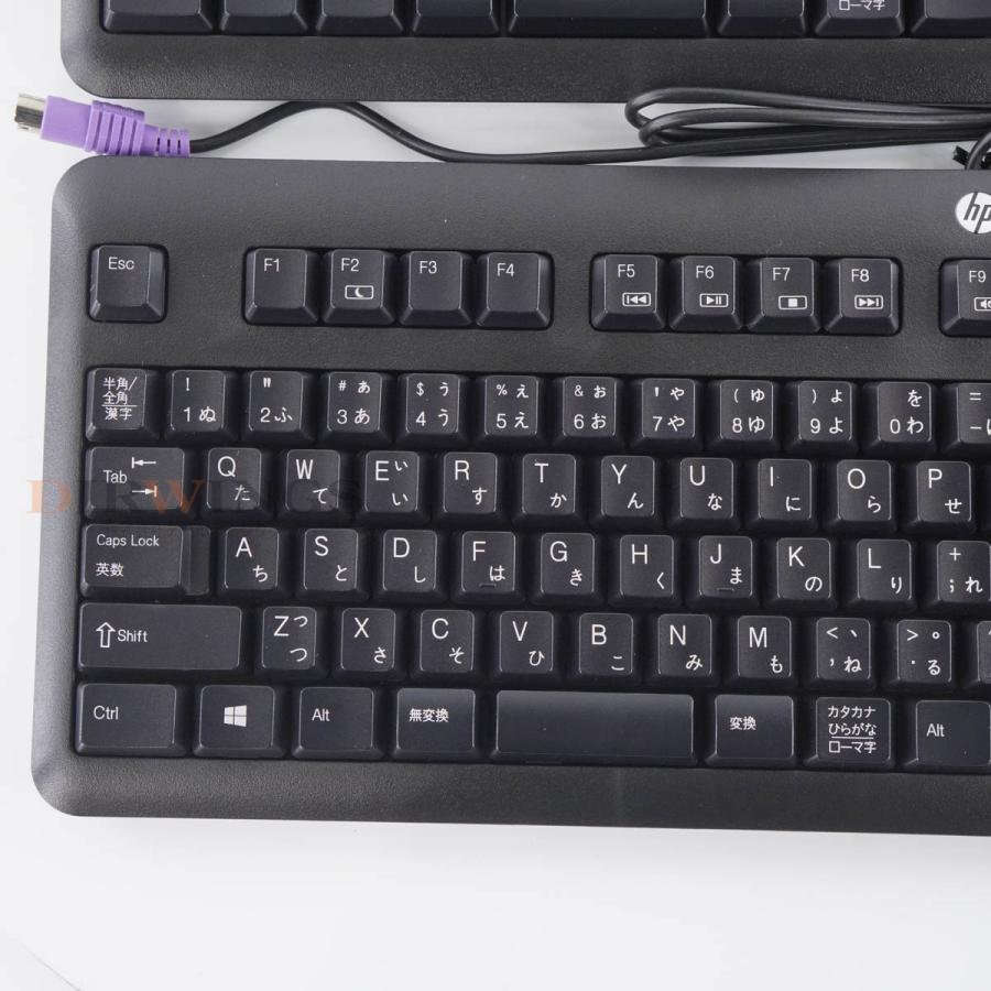 [PG]USED 8日保証 3台セット 未使用に近い hp KB-1156 キーボード PS/2接続 有線 日本語 黒 ブラック ...